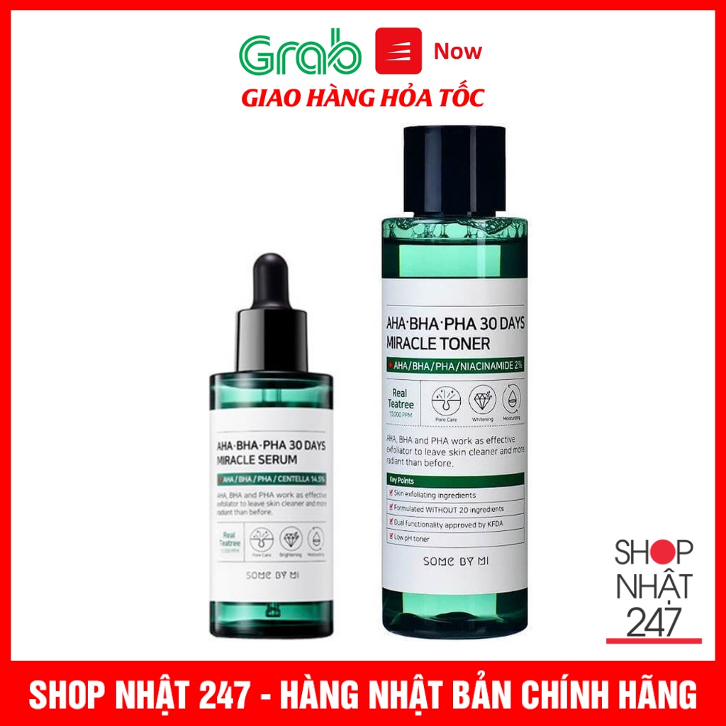 Tinh chất Serum và nước hoa hồng Some By Mi AHA-BHA-PHA 30 Days Miracle Serum Hàn Quốc