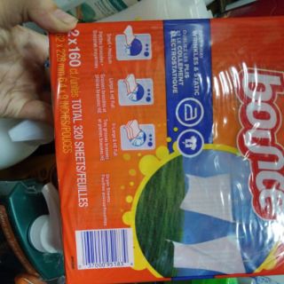 Cặp giấy thơm quần áo Bounce(160tờ/hộp)