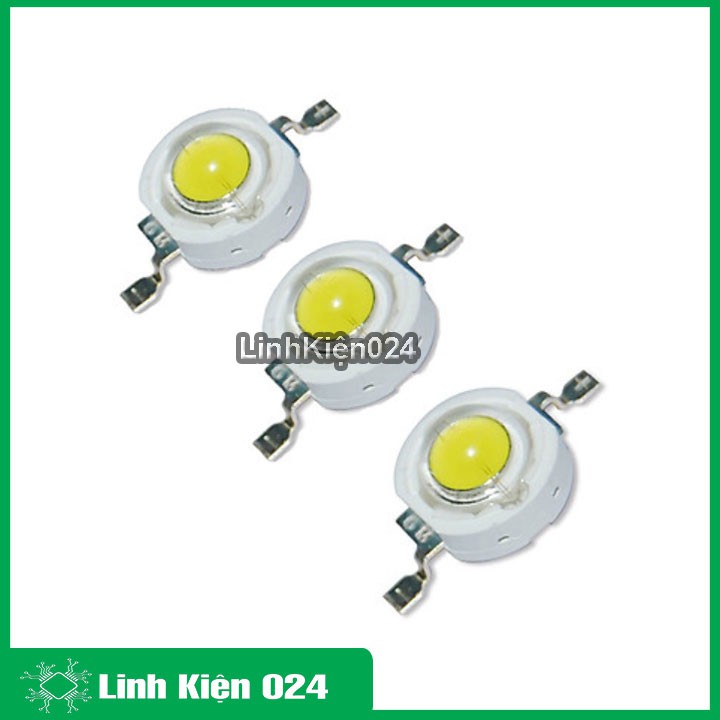 Bộ 3 Led Công Suất 1W Sáng Xanh Lá ( Tặng 3 Đế Tản Nhiệt - Chưa Hàn )