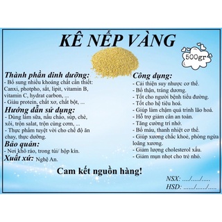 Hạt kê nếp vàng Nghệ An dẻo bùi, thơm ngon dùng nấu sữa hạt, cháo ăn dặm, chè kê
