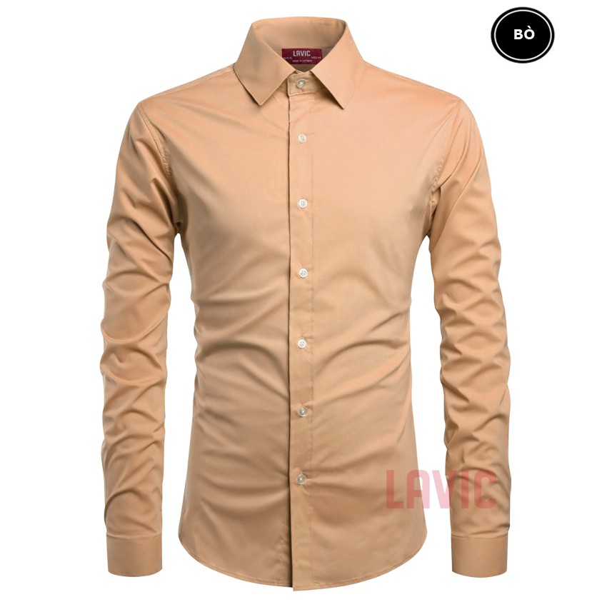 [Mã LT50 giảm 50k đơn 250k] Áo sơ mi nam không nhăn form suông, chất vải lụa thoáng mát LV523 | BigBuy360 - bigbuy360.vn