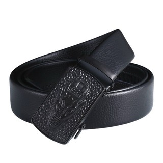 Thắt Lưng Da Nam Khóa Tự Động Cao Cấp TL18 - Dây Nịt Nam Mặt Cá Sấu Nam Tính Sang Trọng - MENSHOPHN