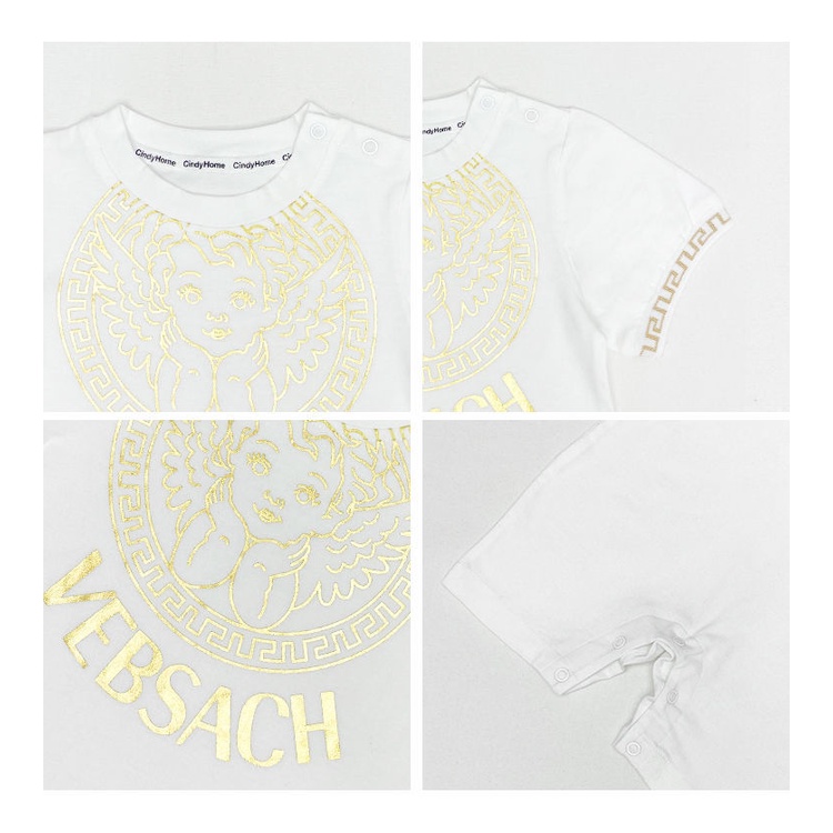 Áo Liền Quần Tay Ngắn Chất Liệu Cotton Thời Trang Mùa Hè Cho Bé 0-2 Tuổi