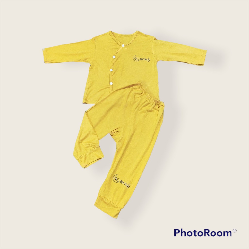 Bộ quần áo dài tay cúc chéo thun lạnh BX BABY mùa đông cho bé