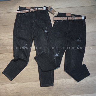 Quần jean baggy kèm đai lưng bbr