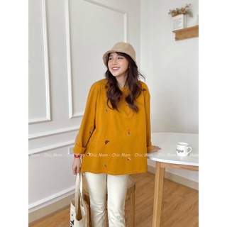 Áo pull bầu thêu hoa