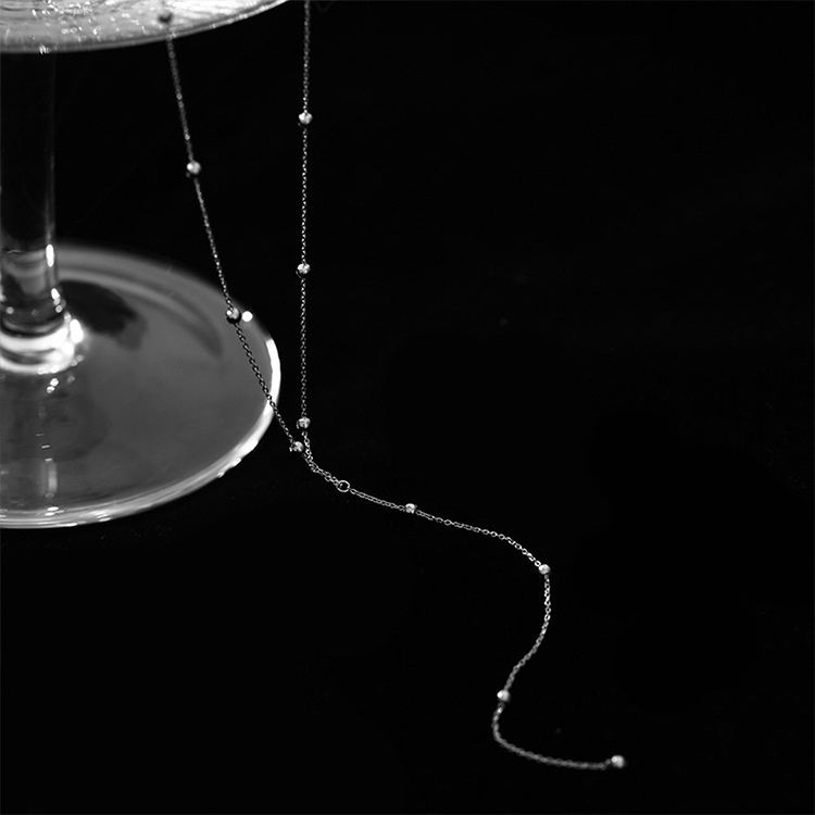 Dây Chuyền Mặt Hình Học Tua Rua Phong Cách Hàn Quốc