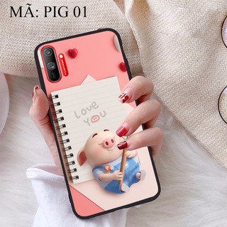 Ốp lưng Realme C3 viền dẻo TPU BST Lợn Tết