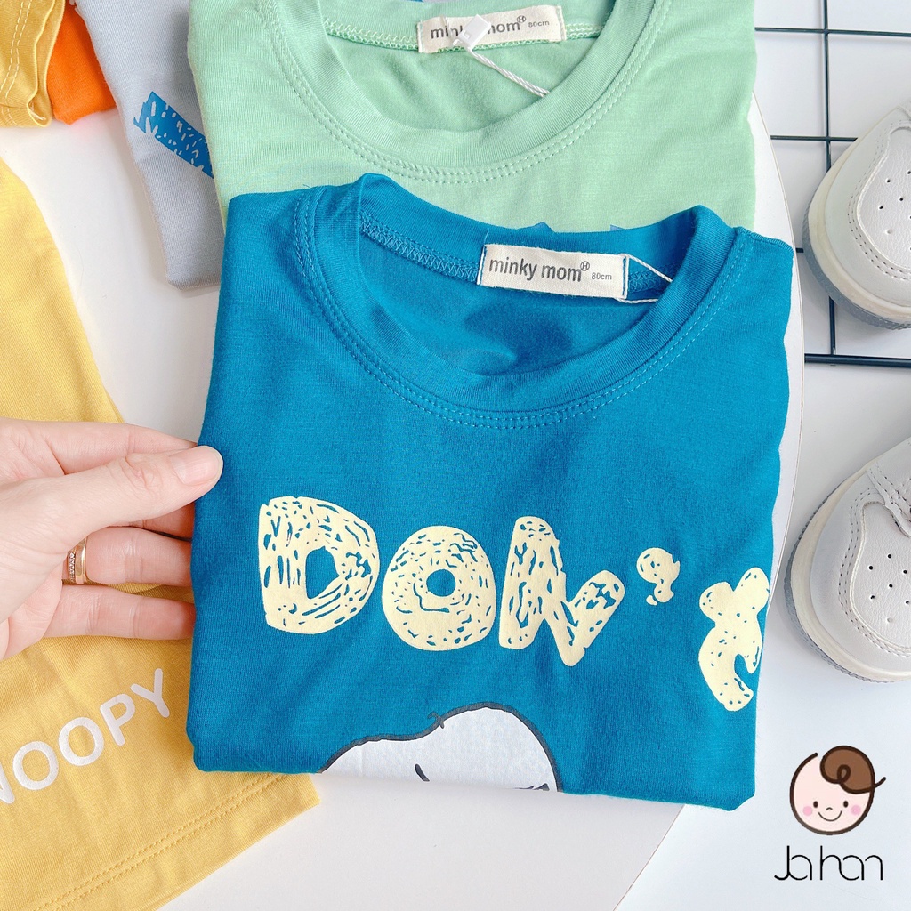 [SALE] Bộ Cộc Tay Cho Bé Trai, Bé Gái Minky Mom Vải Thun Lạnh Hoạ Tiết Snoopy, Đồ Bộ Cho Bé Mặc Nhà MKM2247