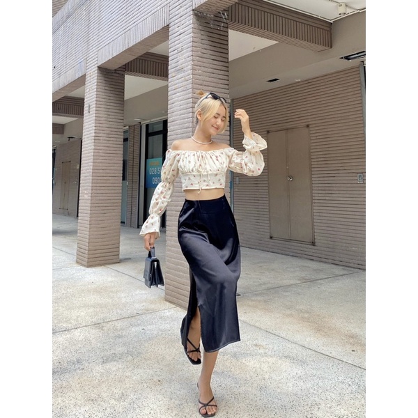 Chân Váy Phi Mềm Xẻ Tà