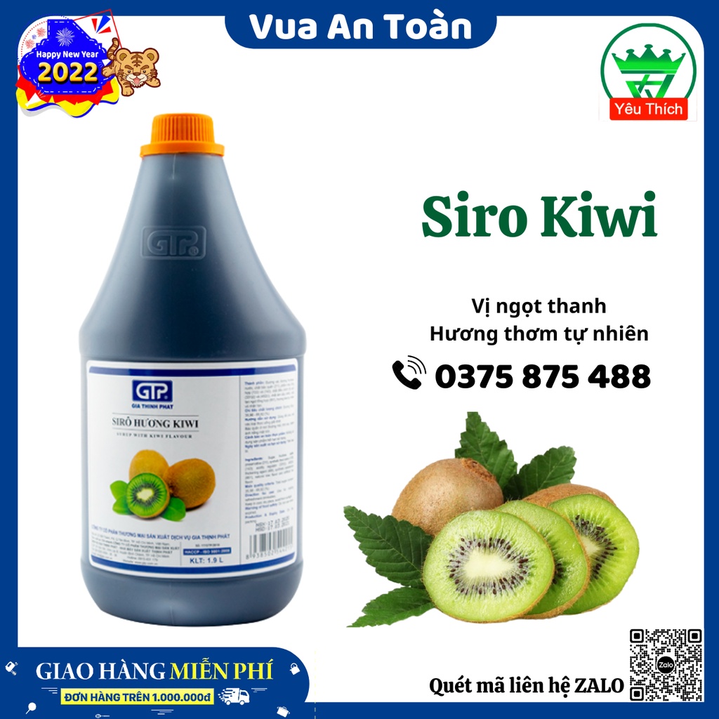 Siro Kiwi GTP 2.5kg Hương Vị Đậm Đà, Vị Ngọt Tự Nhiên