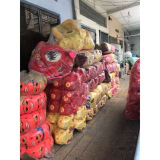 đầu lân cho bé 2-8 tuổi (combo lân+đuôi+trống 2 dùi+địa+quạt)