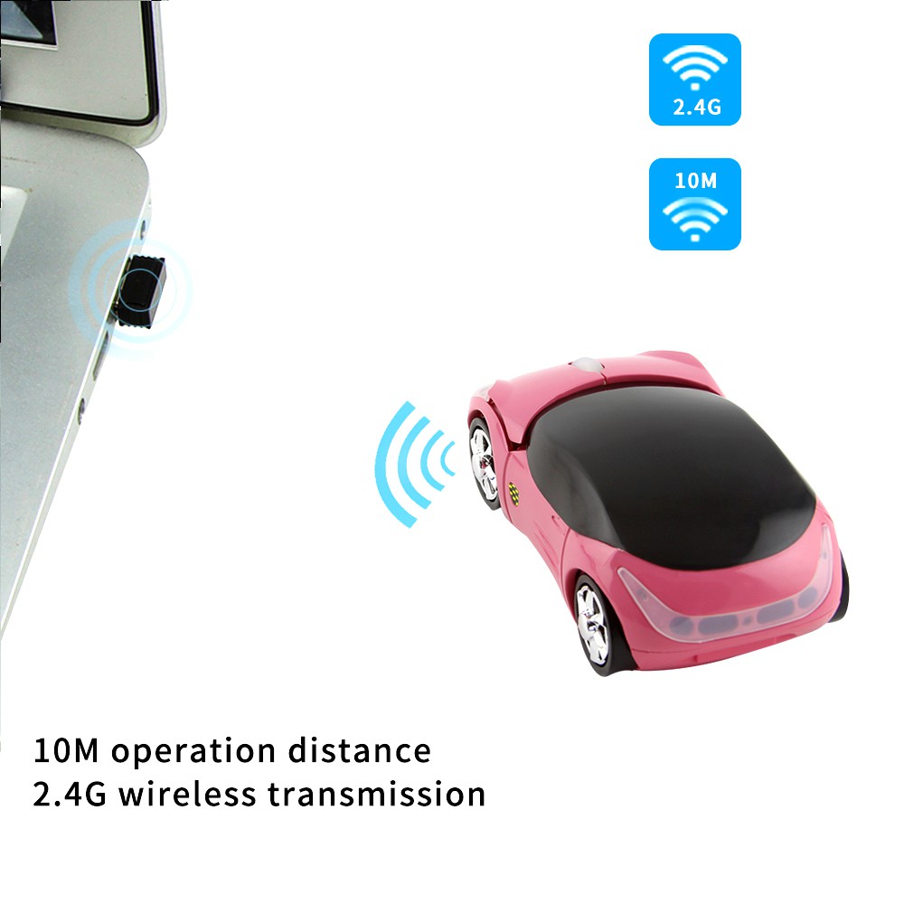 Chuột Không Dây Hình Xe Hơi 2.4Ghz 1600DPI