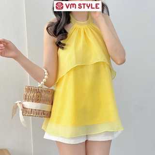 Áo yếm 2 tầng nhún cổ ulzzang thời trang VM STYLE 030277_ ASU00025