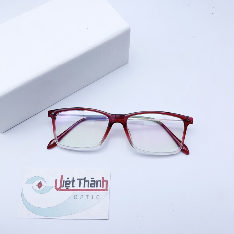 Gọng kính cận vuông ombre lắp được cận viễn loạn