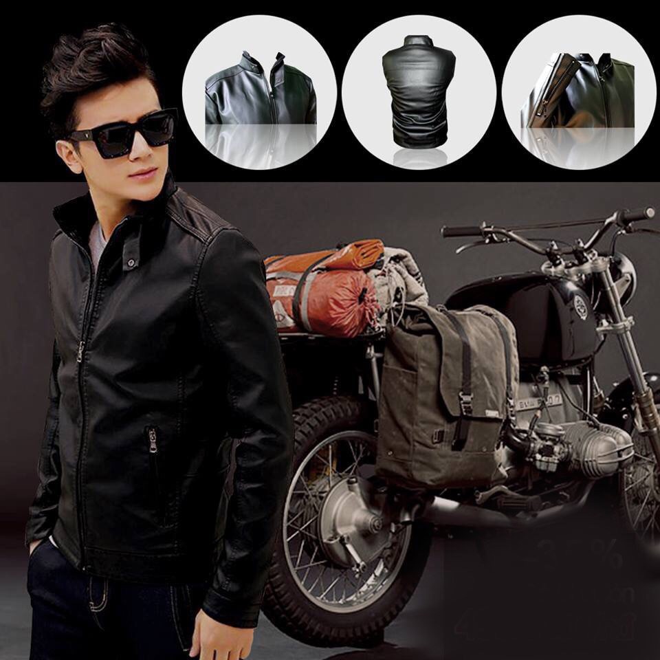 Áo Khoác Da Nam Trơn Lót Lông Cao Cấp | BigBuy360 - bigbuy360.vn