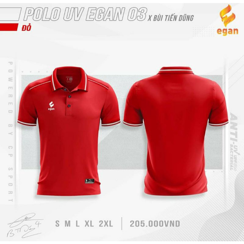 ÁO POLO UV EGAN MÀU ĐỎ MỚI , ĐẸP CHÍNH HÃNG!