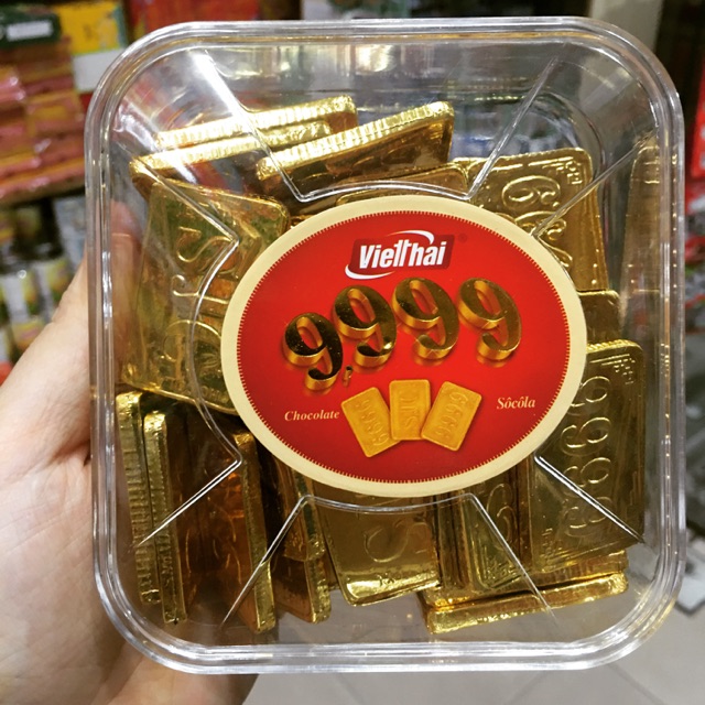 Hũ Sô Cô La Đồng Tiền 9999 Vuông Việt Thái 210gr / socola / chocolate