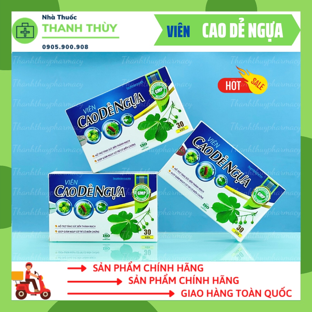 Viên Cao Dẻ Ngựa   Giảm Triệu Chứng Bệnh Trĩ, Giảm Táo Bón