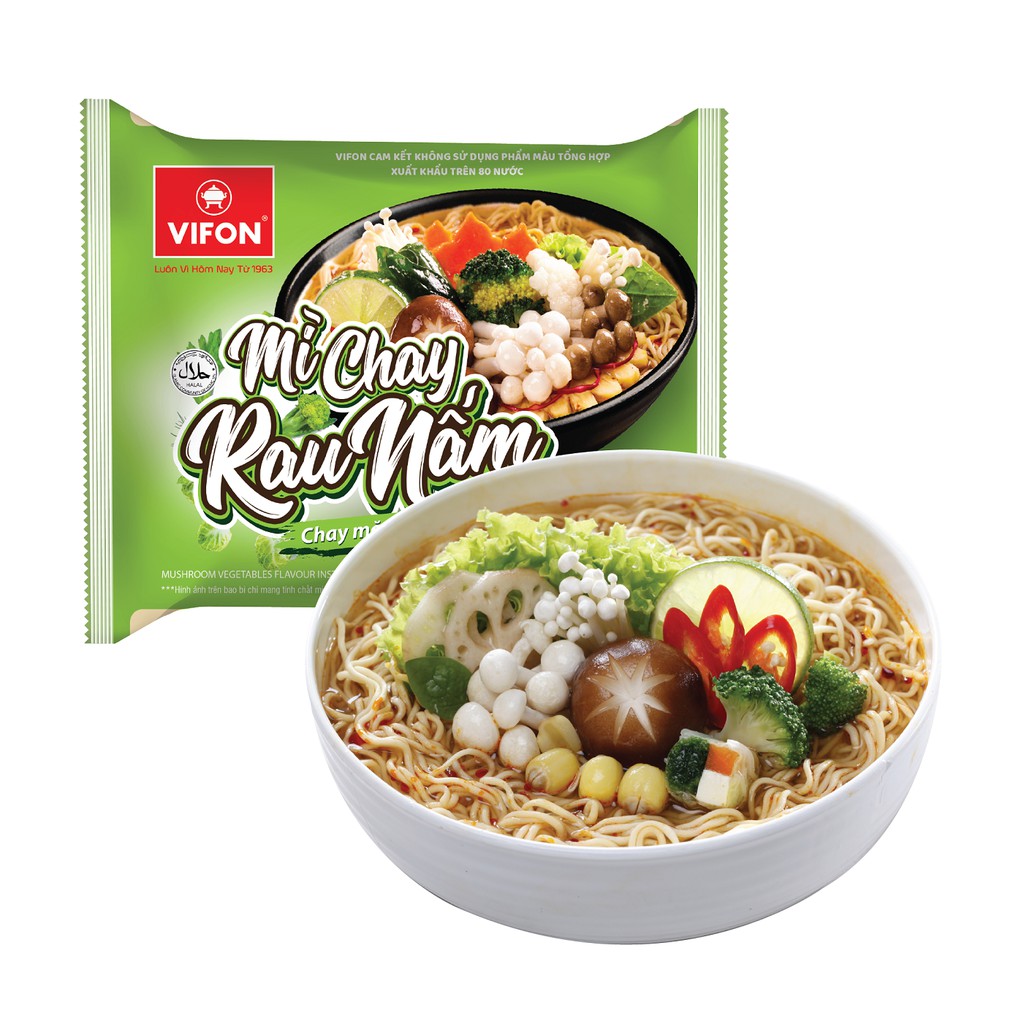 Thùng 30 Mì Chay Rau Nấm VIFON (60g/Gói) | BigBuy360 - bigbuy360.vn