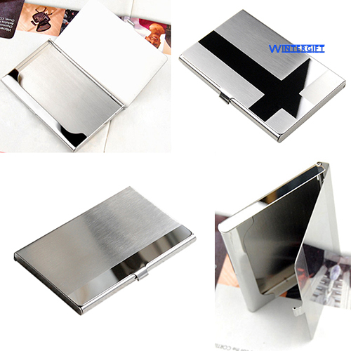 Áo Khoác Mùa Đông Kiểu Dáng Trẻ Trung Năng Động Cho Nữ❣ Thời Trang Fashion Stainless Steel Case Pocket Box ID Card Holder Cover Ốp