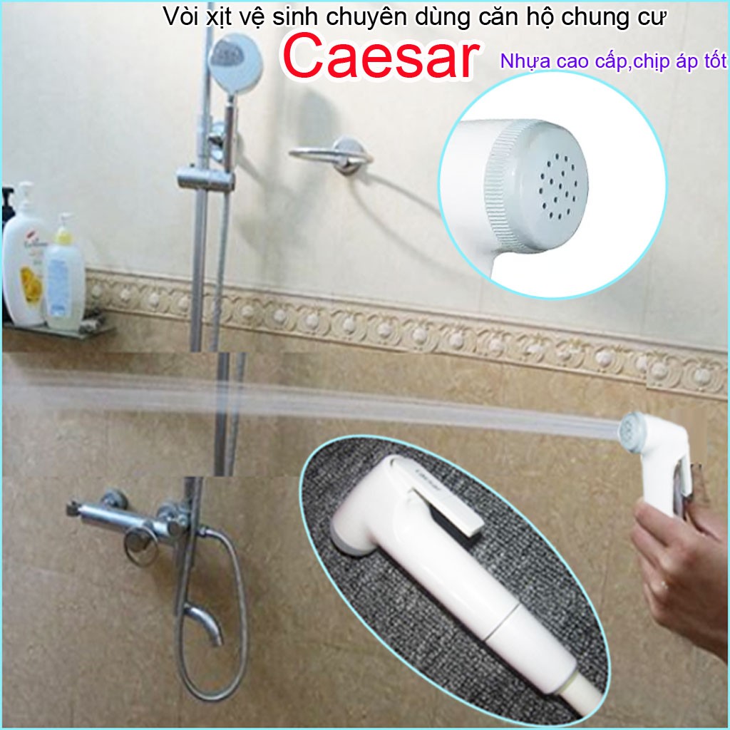 Vòi xịt vệ sinh chuyên dùng chung cư Caesar Trắng | BigBuy360 - bigbuy360.vn