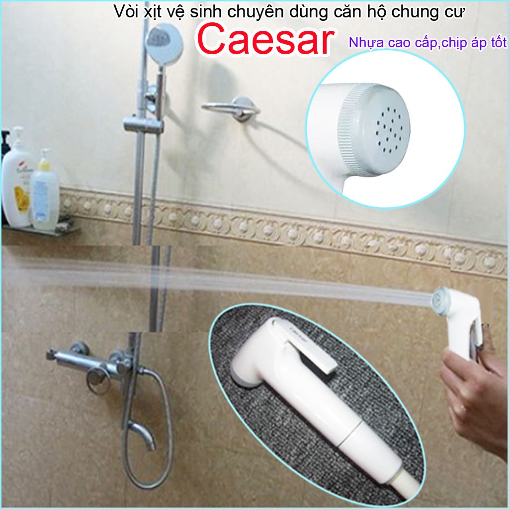 Vòi xịt vệ sinh chuyên dùng chung cư Caesar Trắng