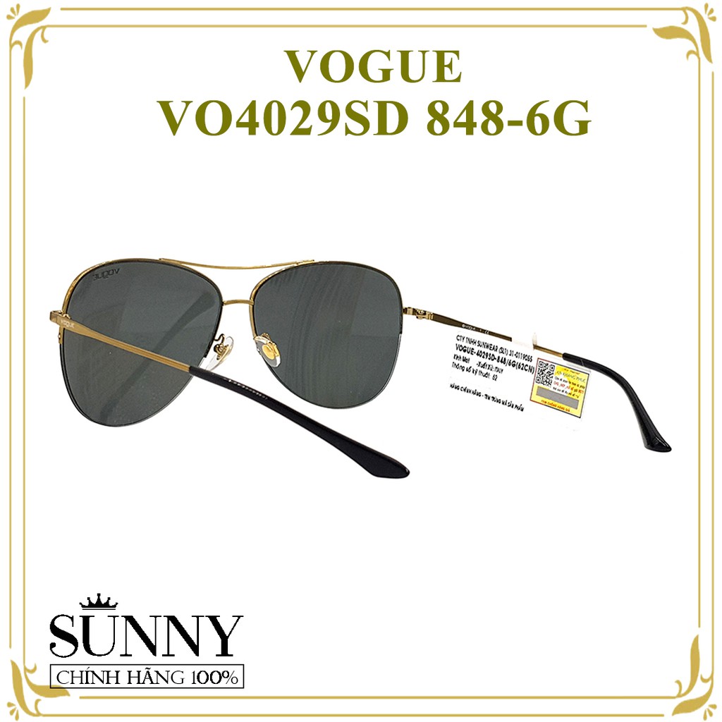 Kính mát thời trang Vogue VO4029SD chính hãng I, thiết kế dễ đeo bảo vệ mắt