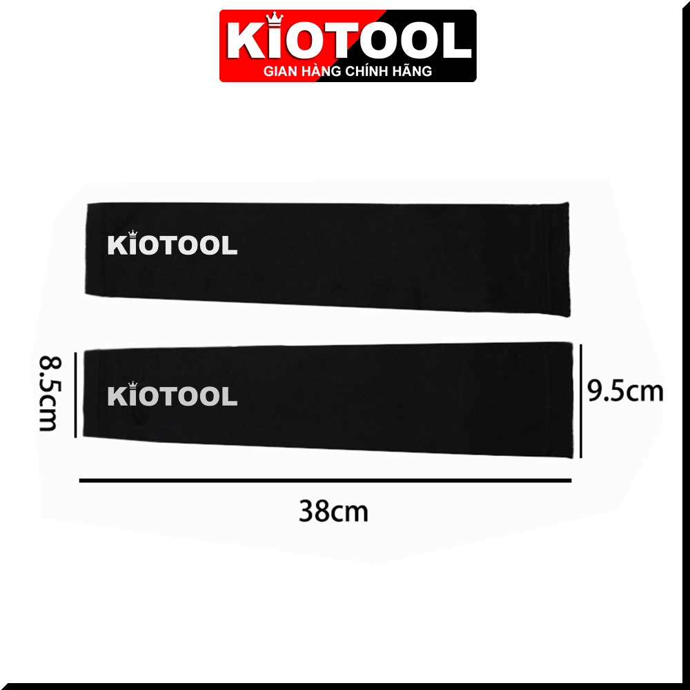 Găng ống tay chống nắng Kiotool Nam Nữ vải lụa băng, tất vớ dài đeo tay co dãn tối đa tiện dụng