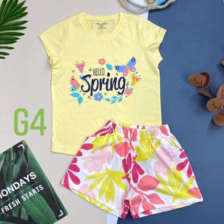 Bộ mặc nhà bé gái cotton xuất dư