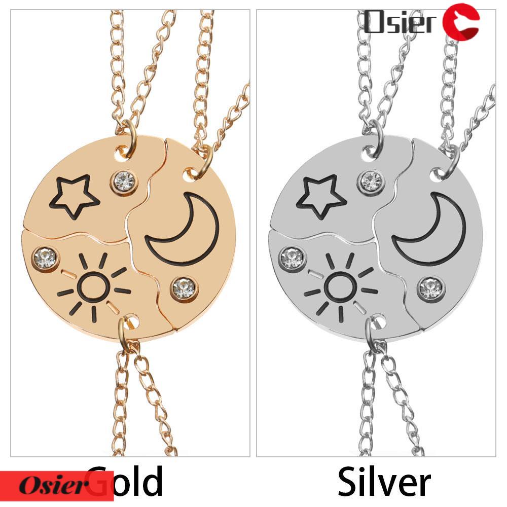 Set 3 Vòng cổ Tình Bạn Duyên Dáng Cho Nam Và Nữ|Bông Tai Hình Mặt Trăng Và Ngôi Sao