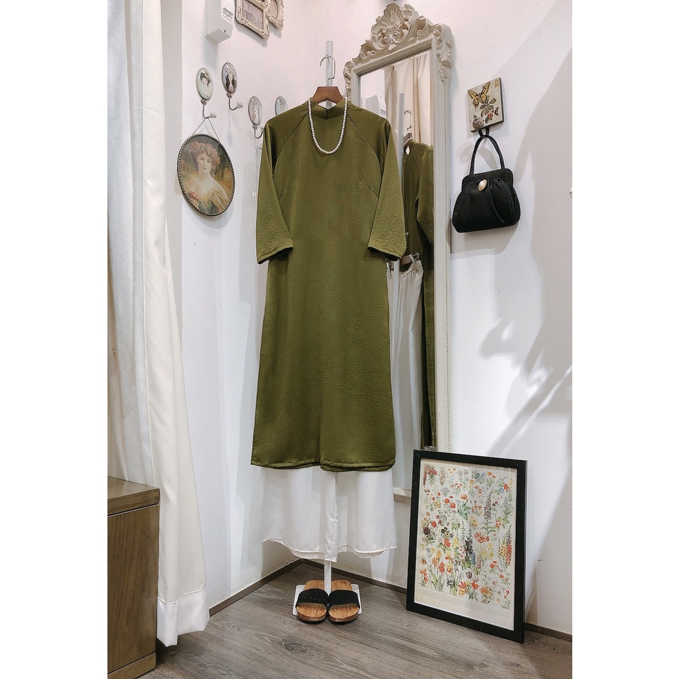 Set Áo dài Rosemary tây thi xanh mạ