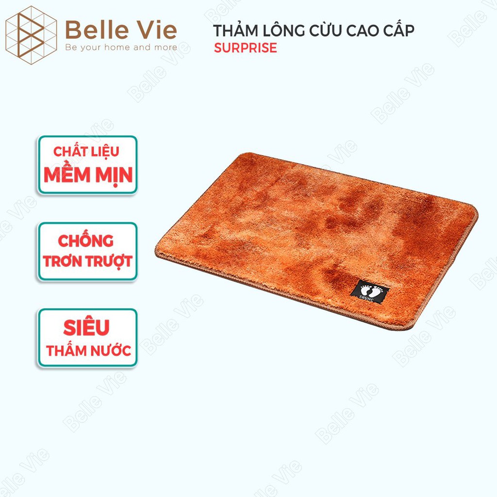 Thàm Chùi Chân Siêu Thấm BELLEVIE  Thảm Lau Chân Mềm Mịn Chống Trơn Trượt