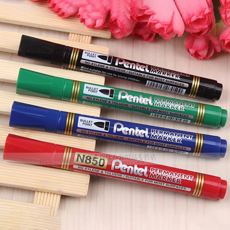 Bút Dạ Dầu Pentel N850 | Mực Nhanh Khô Không Nhòe Khi Thấm Nước | Viết Được Trên Nhiều Chất Liệu | Permanent Marker