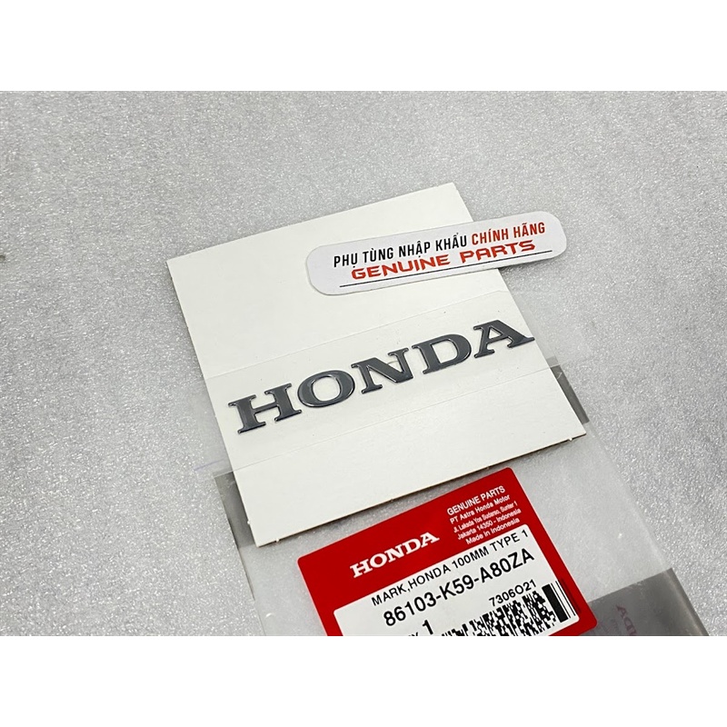 Tem chữ nổi HONDA VARIO yếm trước chính hãng Honda Indo