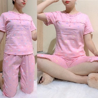 Đồ bộ nữ cổ khuy bèo