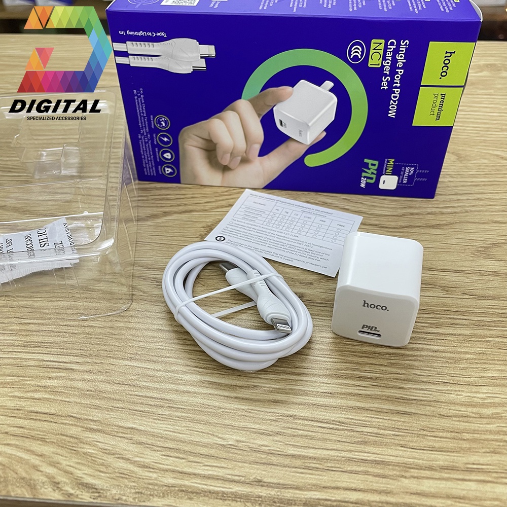 bộ sạc nhanh IP/tablet táo pd 20w hoco nc1