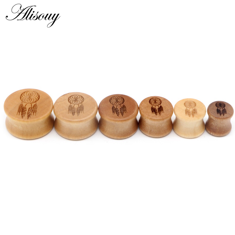 Alisouy Set 2 Nút Gỗ Hồng 6-30mm Hình Trái Tim