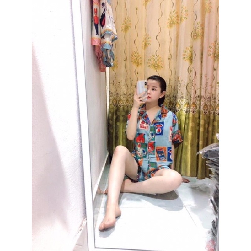 [Mã WASKT410K giảm 10K đơn 50K] Bộ lụa cộc chú lính trì (bộ cộc) | BigBuy360 - bigbuy360.vn