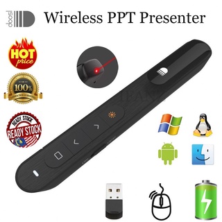 Bút Laser Không Dây Điều Khiển Từ Xa Dùng Thuyết Trình Cổng Usb 2.4G Tiện Dụng