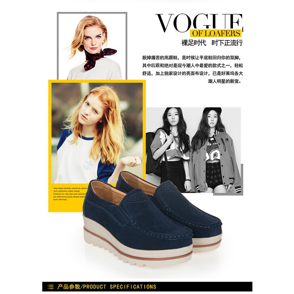 Giày Da Thật Đế Mềm Tăng Chiều Cao 5cm Thiết Kế Sành Điệu Cho Nữ | BigBuy360 - bigbuy360.vn