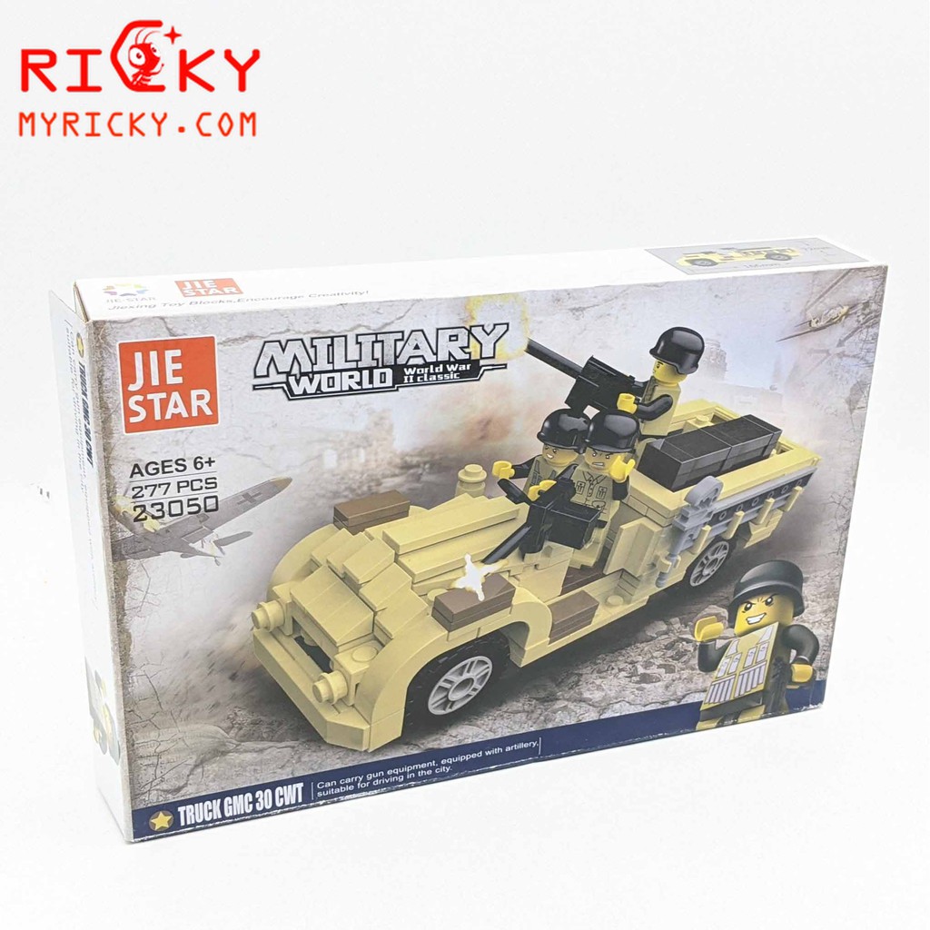 Bộ LEGO lắp ráp xe quân sự 277 miếng - Lego lắp ráp chiến tranh thế giới thứ 2