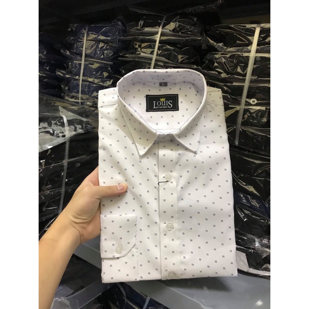 Áo Sơ Mi Nam hoạ tiết Chấm Bi Cao Cấp