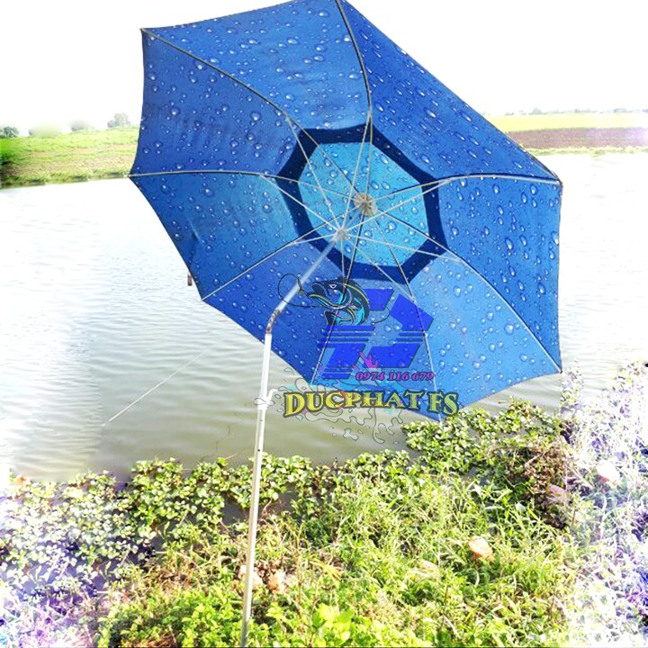 Ô Dù Che Nắng Mưa câu cá. Hai màu, Đường Kính 1m8 xoay 360 độ !!!