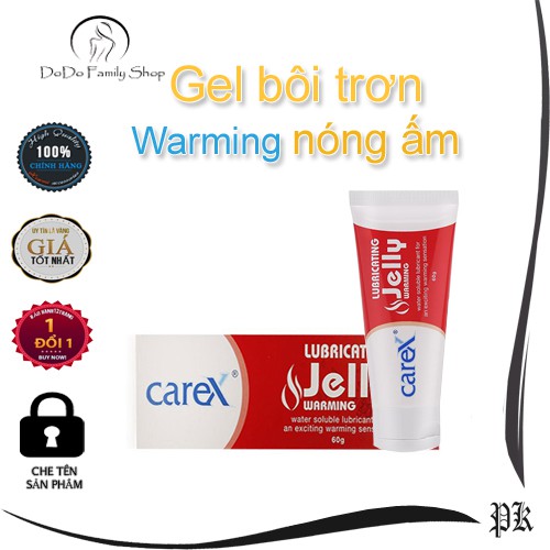 Gel bôi trơn CareX Jelly Warming chống khô vùng kín kèm cảm giác ấm áp thú vị hơn từ việc yêu