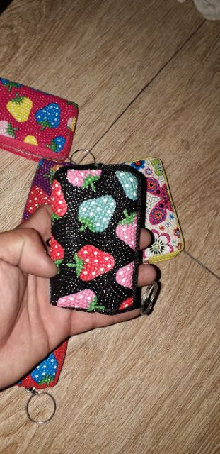 Set 5 cái Bóp da PU có dây kéo hình quả dâu