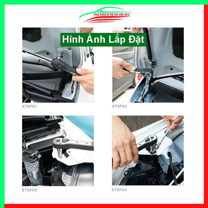 Bộ ty thủy lực ben hơi chống nắp capo Honda Jazz 2014-2017 tự động kèm phụ kiện lắp