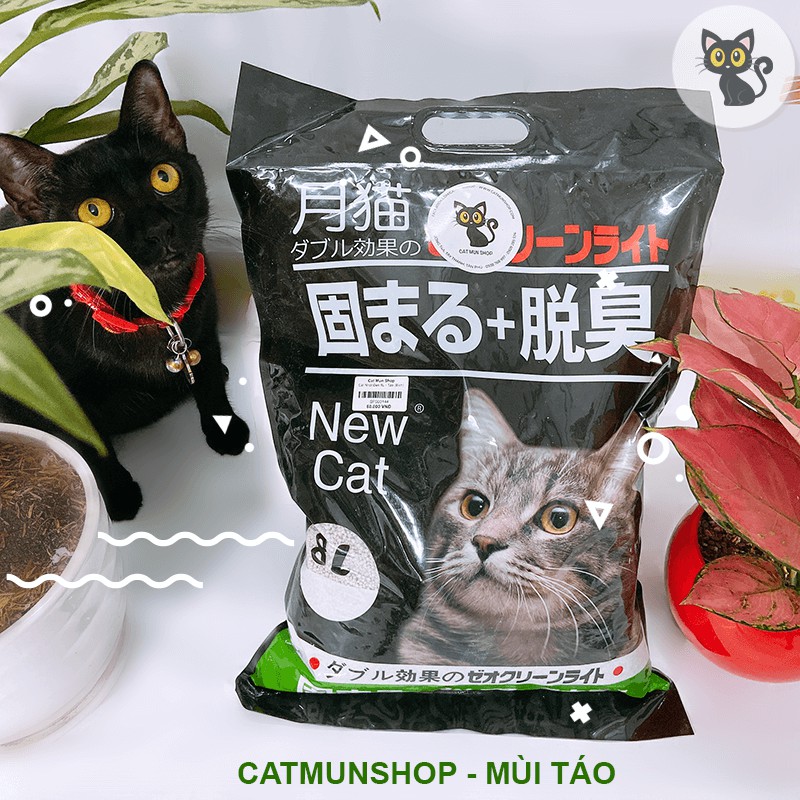 Cát Vệ Sinh Cho Mèo Nhật Bản 8L BỊCH ĐEN 6 MÙI - Hàng Chính Hãng - Cát Mèo Nhật Đen 8l Moon Cat