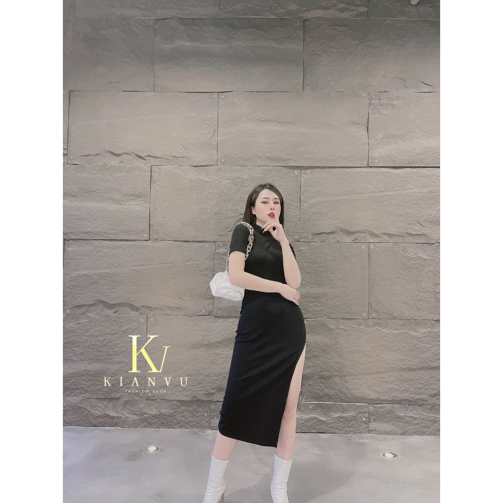 [MẪU MỚI] Đầm Body Cổ Lọ Tay Ngắn Xẻ Tà Chất Thun Borip Thích Hợp Mặc Đi Tiệc Đi Làm Đi Chơi Phù Hợp Với Mọi Phong Cách