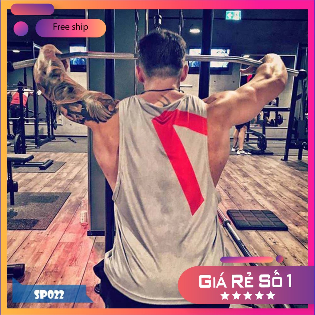 Áo Tanktop Tập Gym Nam, Áo Ba Lỗ Gym Thun Co Giãn 4 Chiều